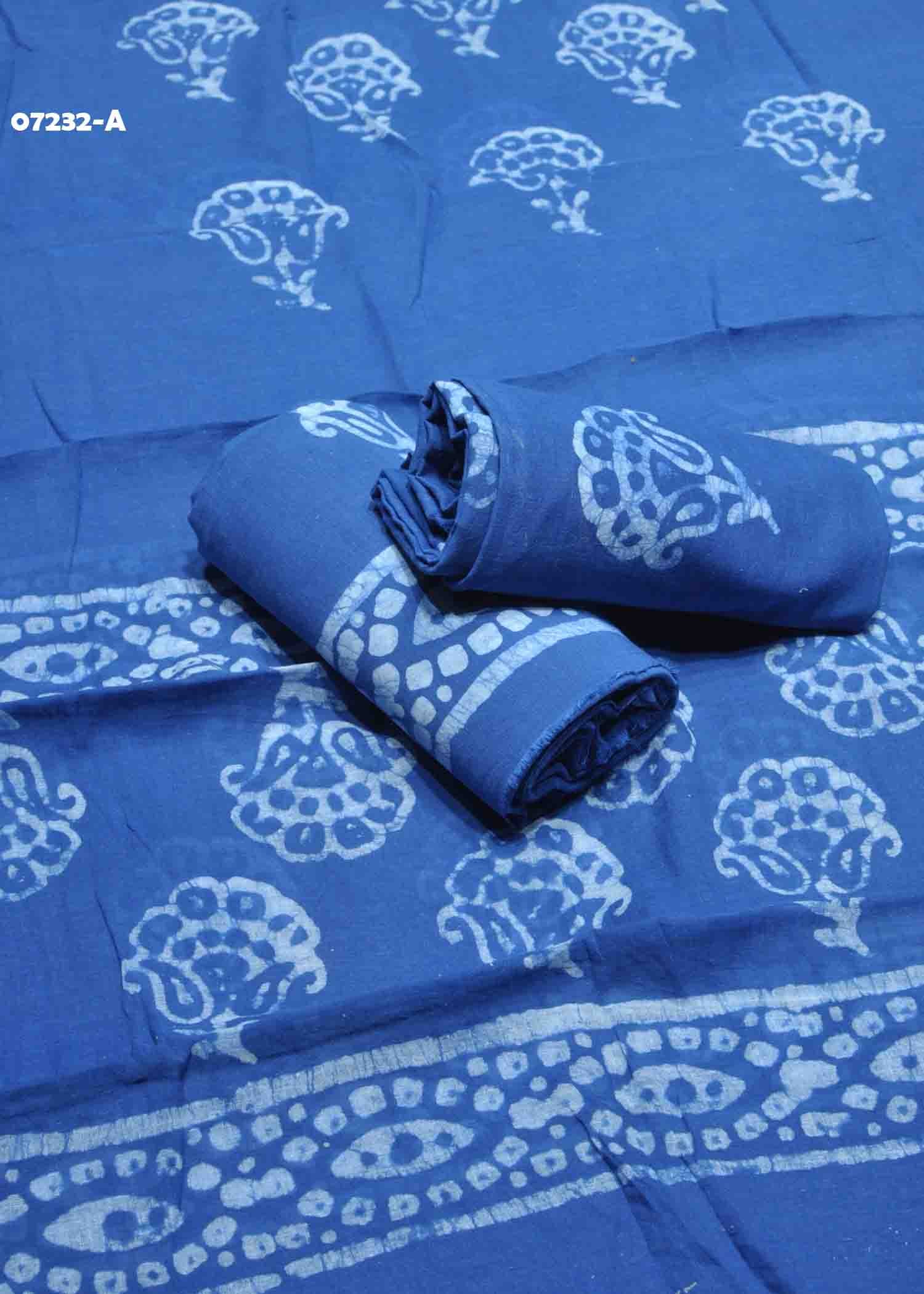 Mythili - 07232-A Blue Color Excellent Pure Cotton Salwar Material CM1435361 (LR6B)