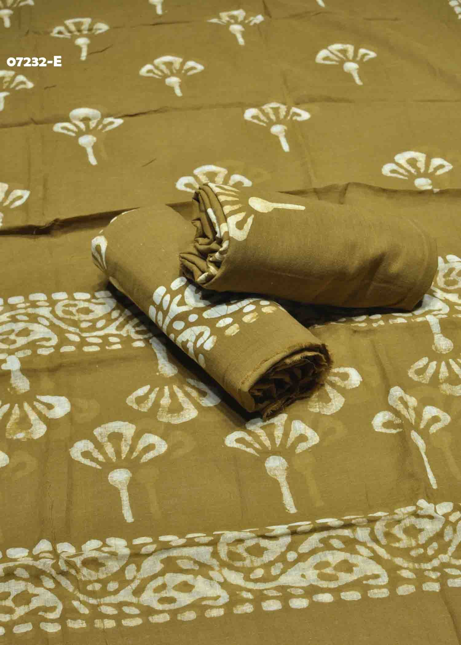 Mythili - 07232-E MehandiGreen Color Excellent Pure Cotton Salwar Material CM1435361 (LR6B)