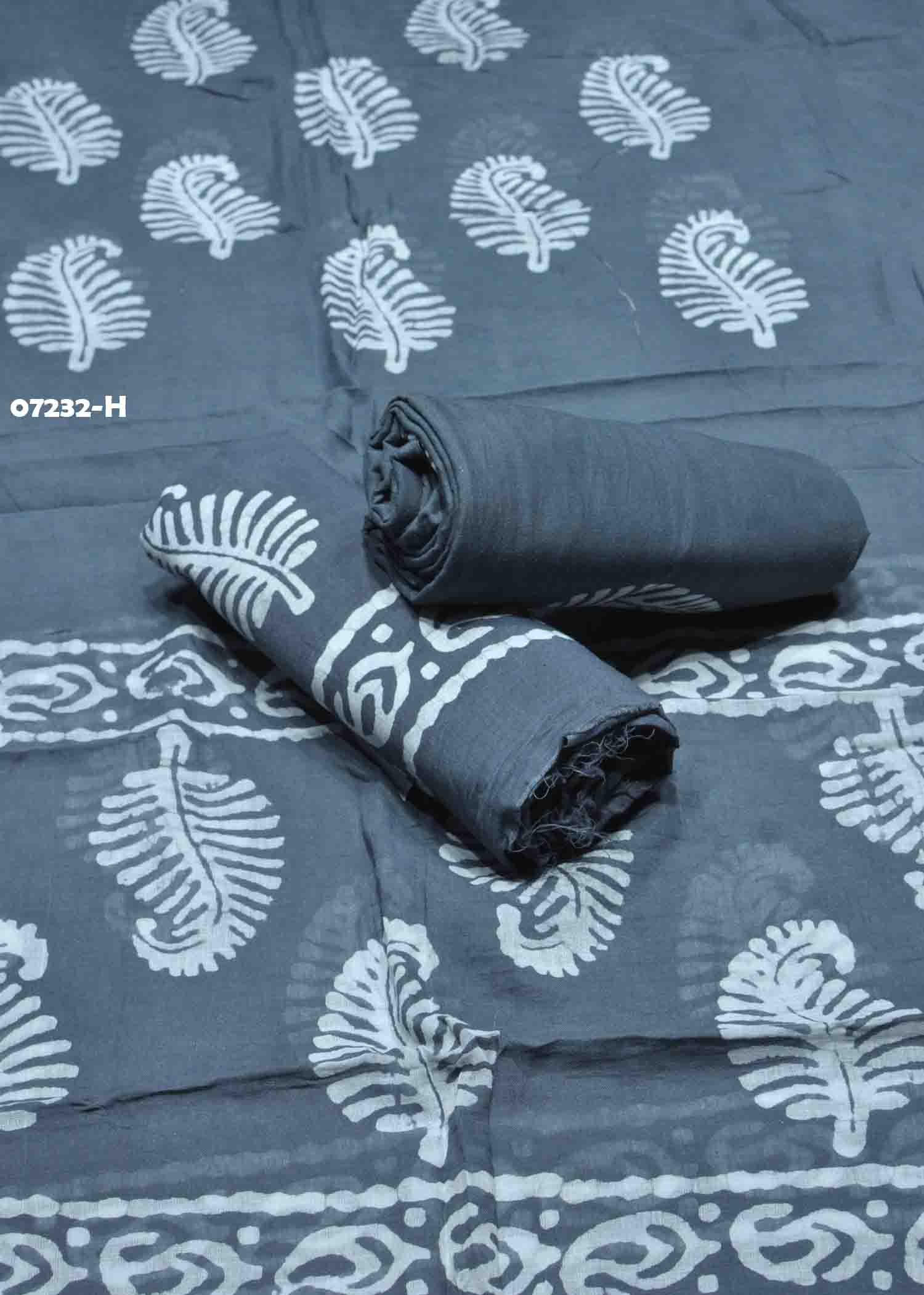 Mythili - 07232-H Grey Color Excellent Pure Cotton Salwar Material CM1435361 (LR6B)