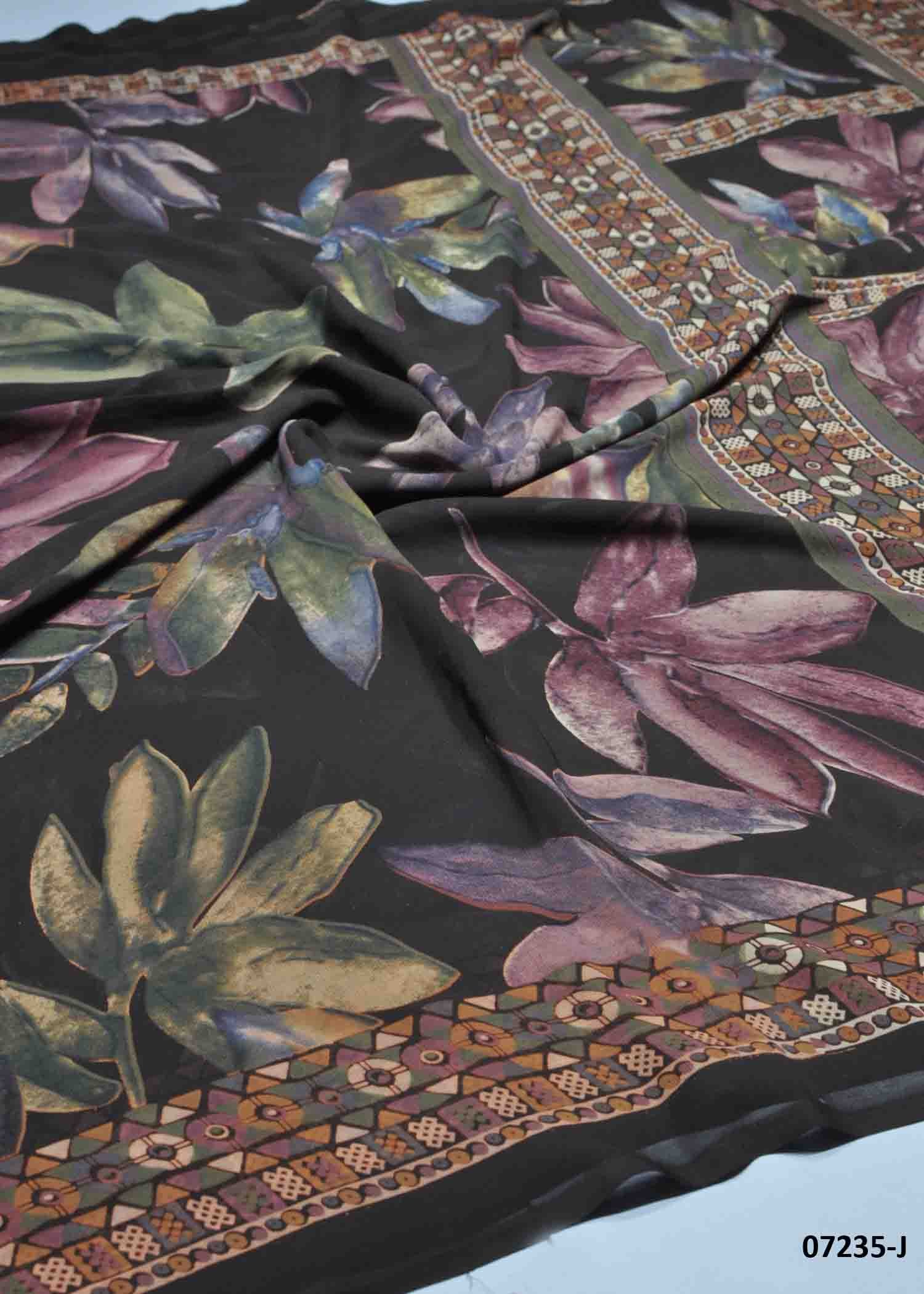Meenatchi - 07235-J Brown Color Trendy Soft Georgetten Saree CM1433476 (LR4B)