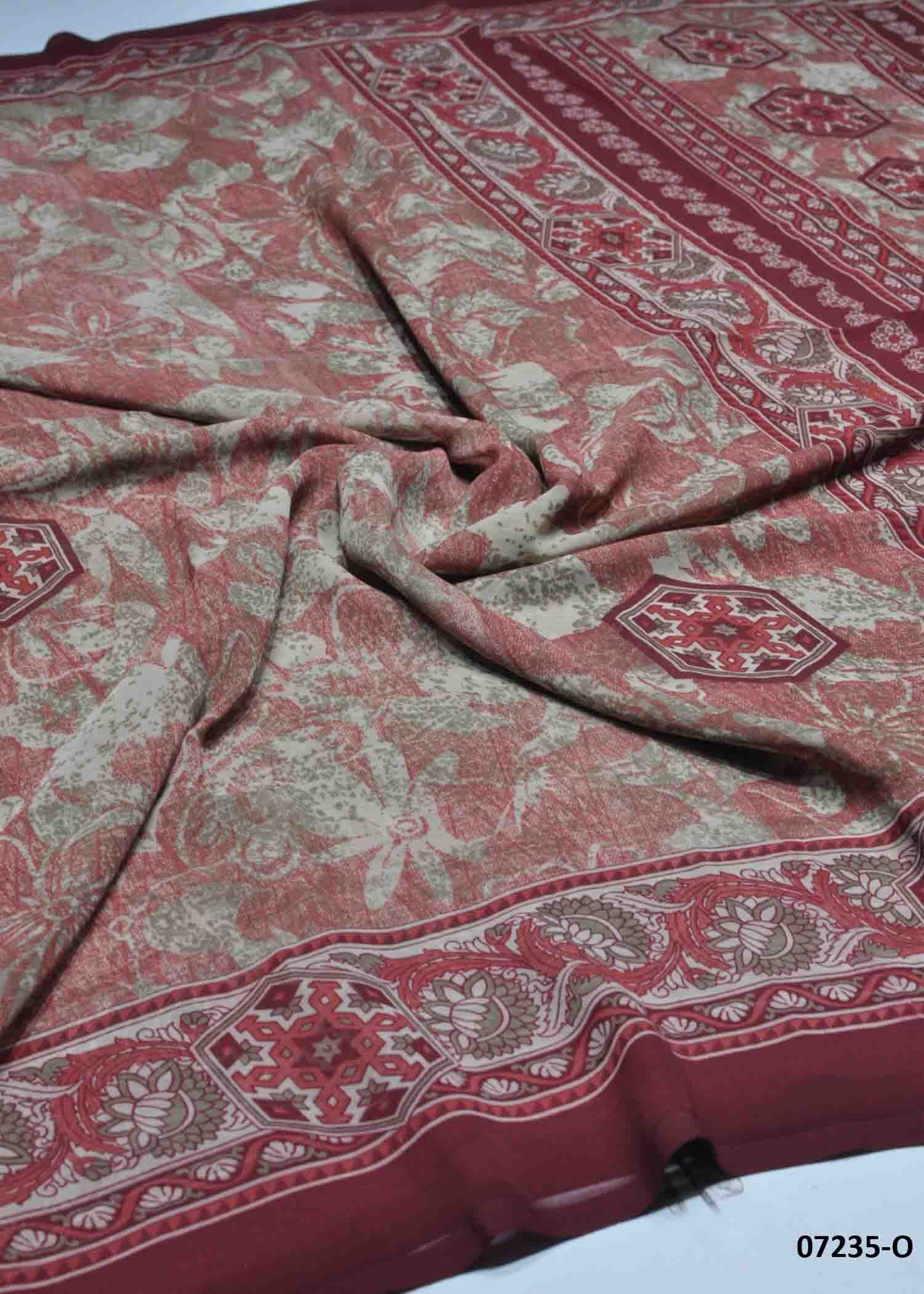 Meenatchi - 07235-O Red Color Trendy Soft Georgetten Saree CM1433476 (LR4B)