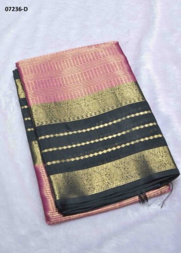 Advika - 07236-D  Pink Color Trendy Banaras Cotton Silk Saree CM1428808 (RR1B)