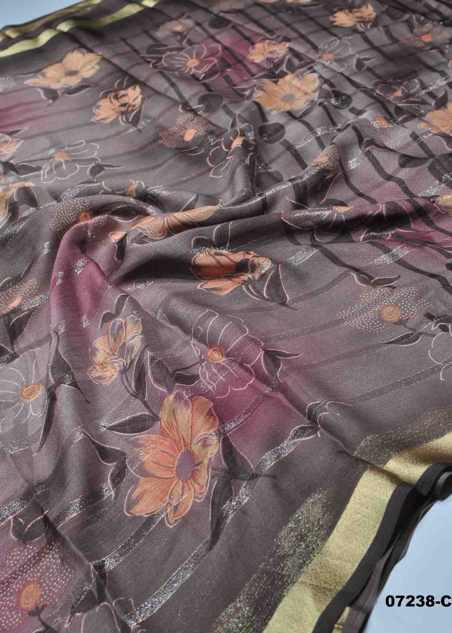 Pranavi - 07238-C FogGrey Color Trendy Chiffon Saree CM1430056 (RR1B)