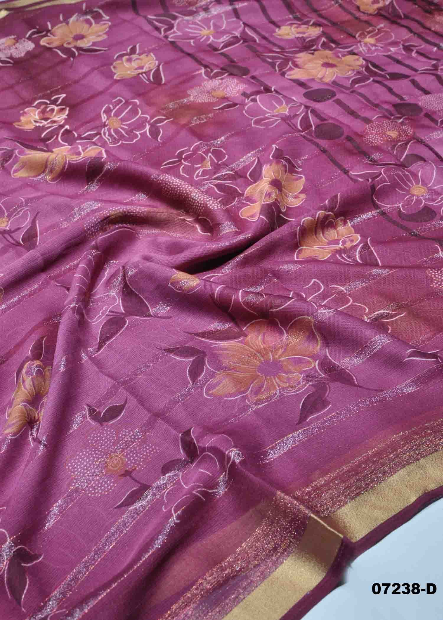 Pranavi - 07238-D Purple Color Trendy Chiffon Saree CM1430056 (RR1B)