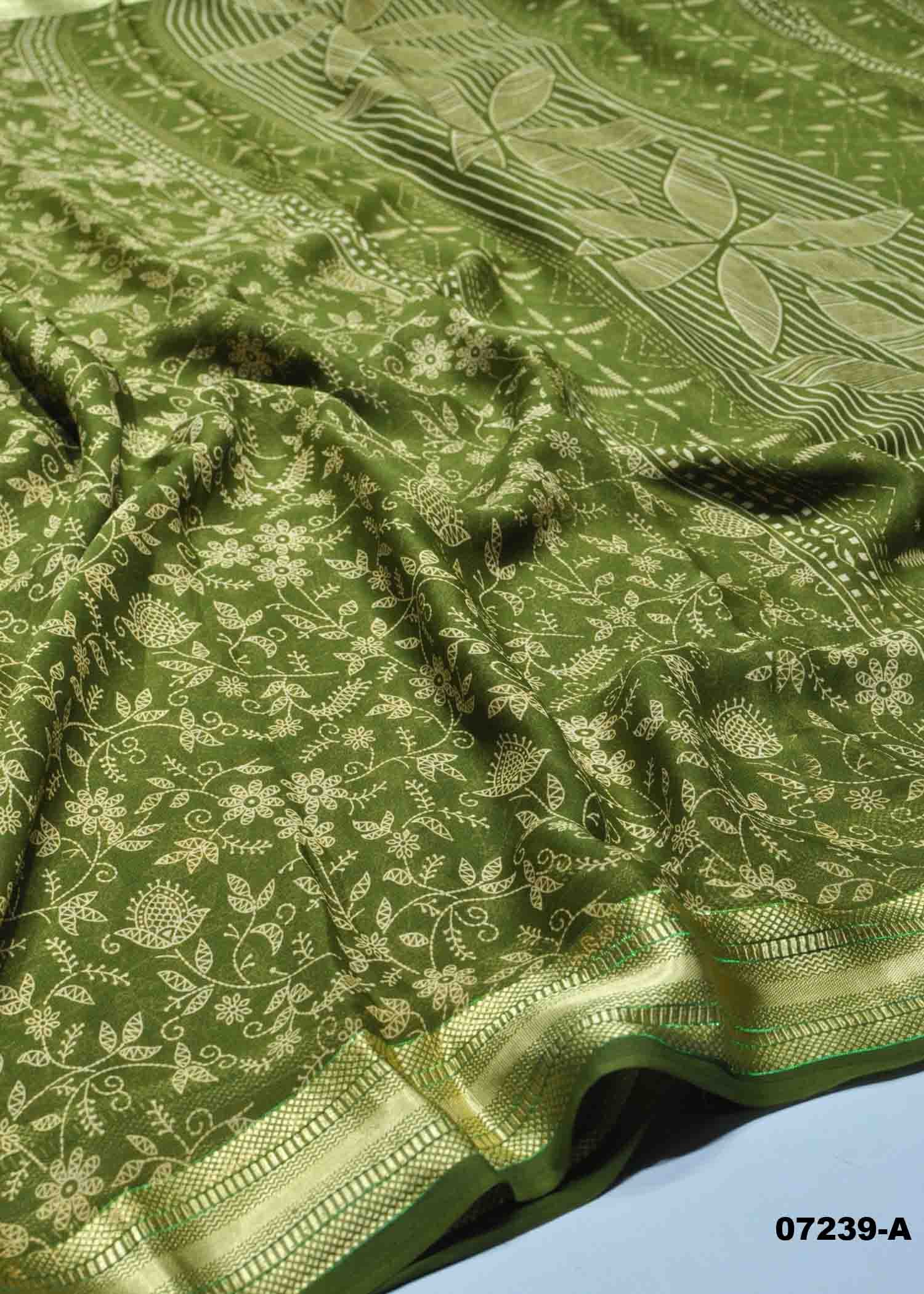 Saanvi - 07239-A Green Color Trendy Chiffon Saree CM1419237 (RR1C)