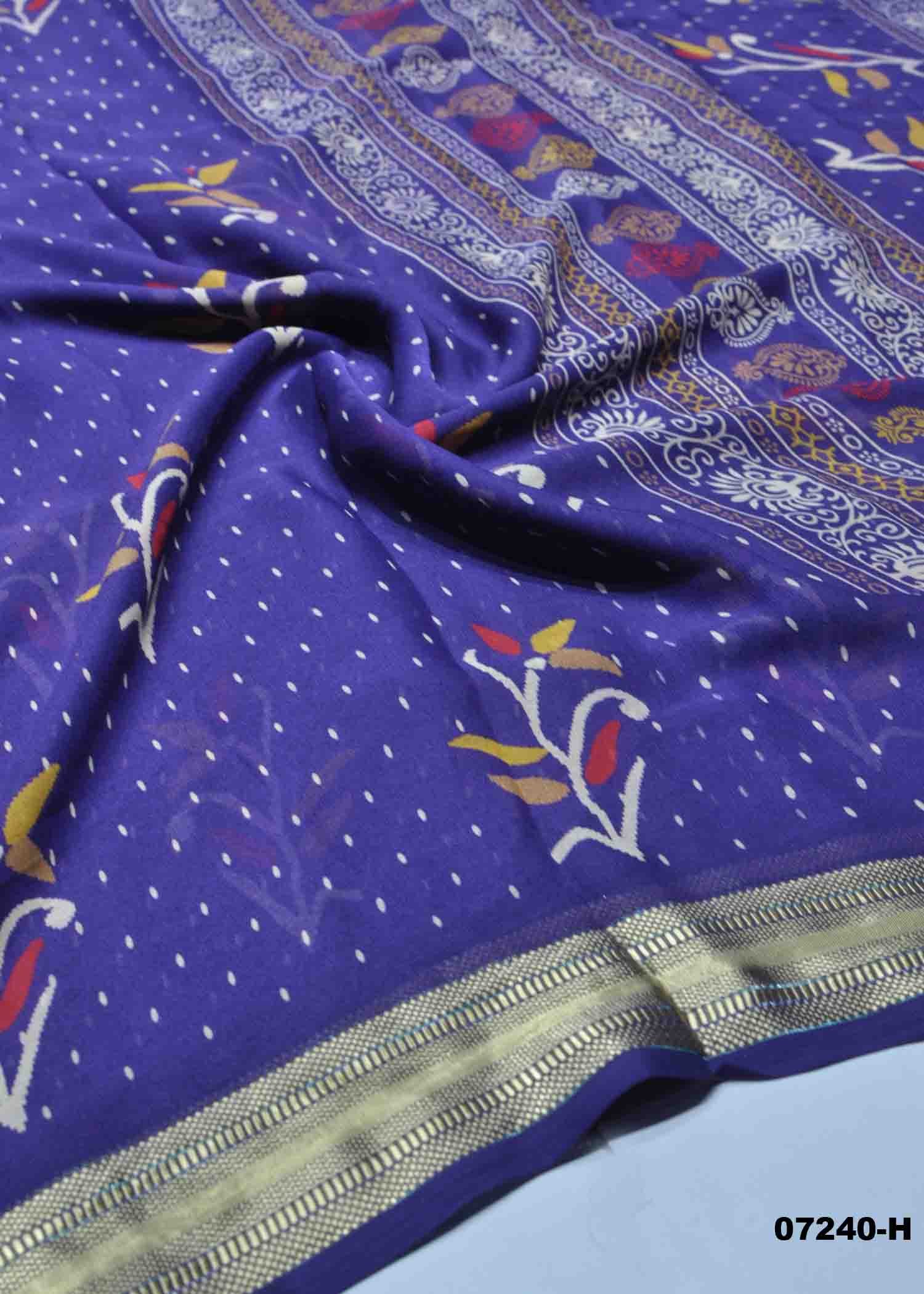 Veda - 07240-H Violet Color Trendy Chiffon Saree CM1419237 (RR1C)
