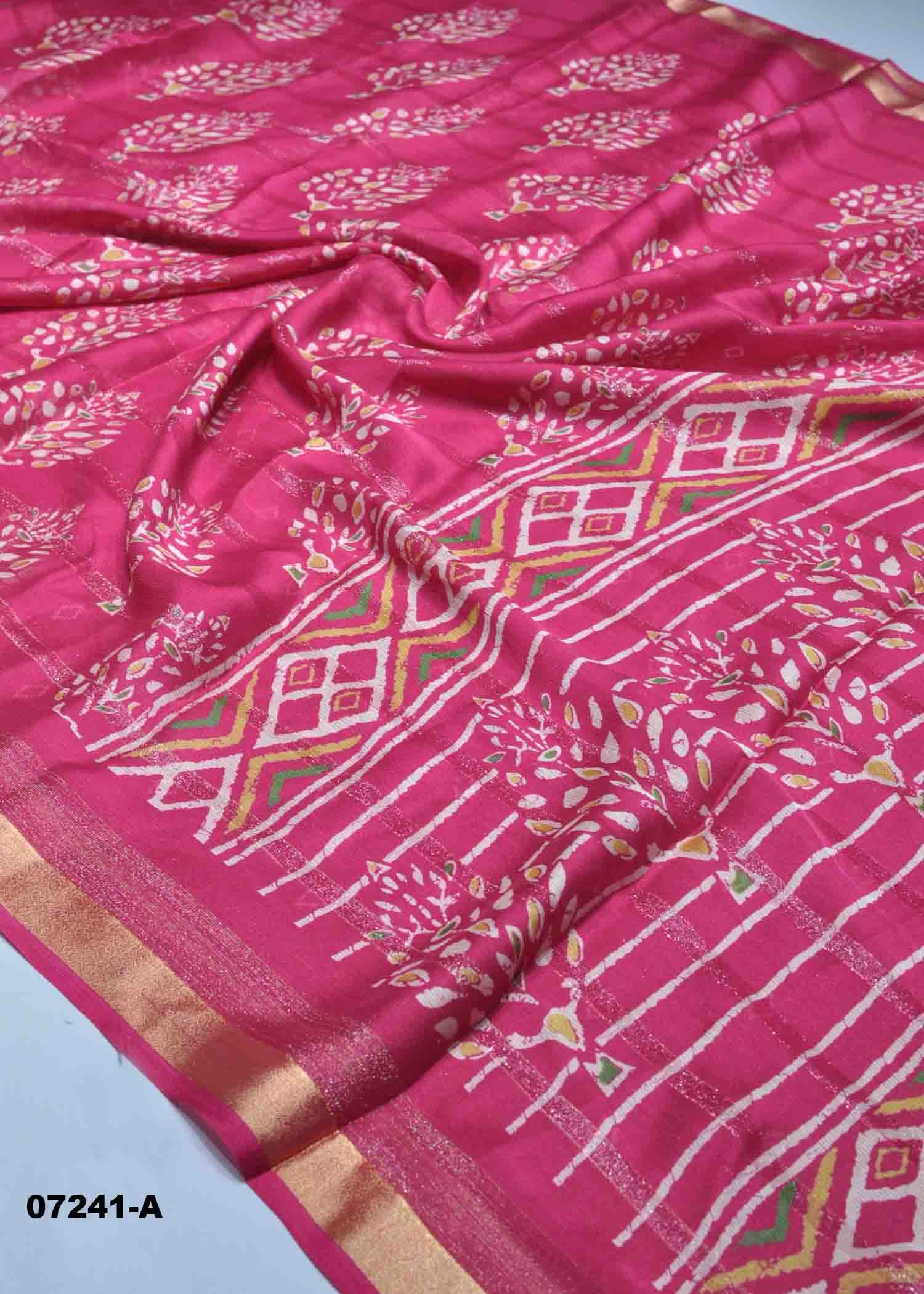 Pallavi - 07241-A Pink Color Trendy Chiffon Saree CM1430056 (RR1B)