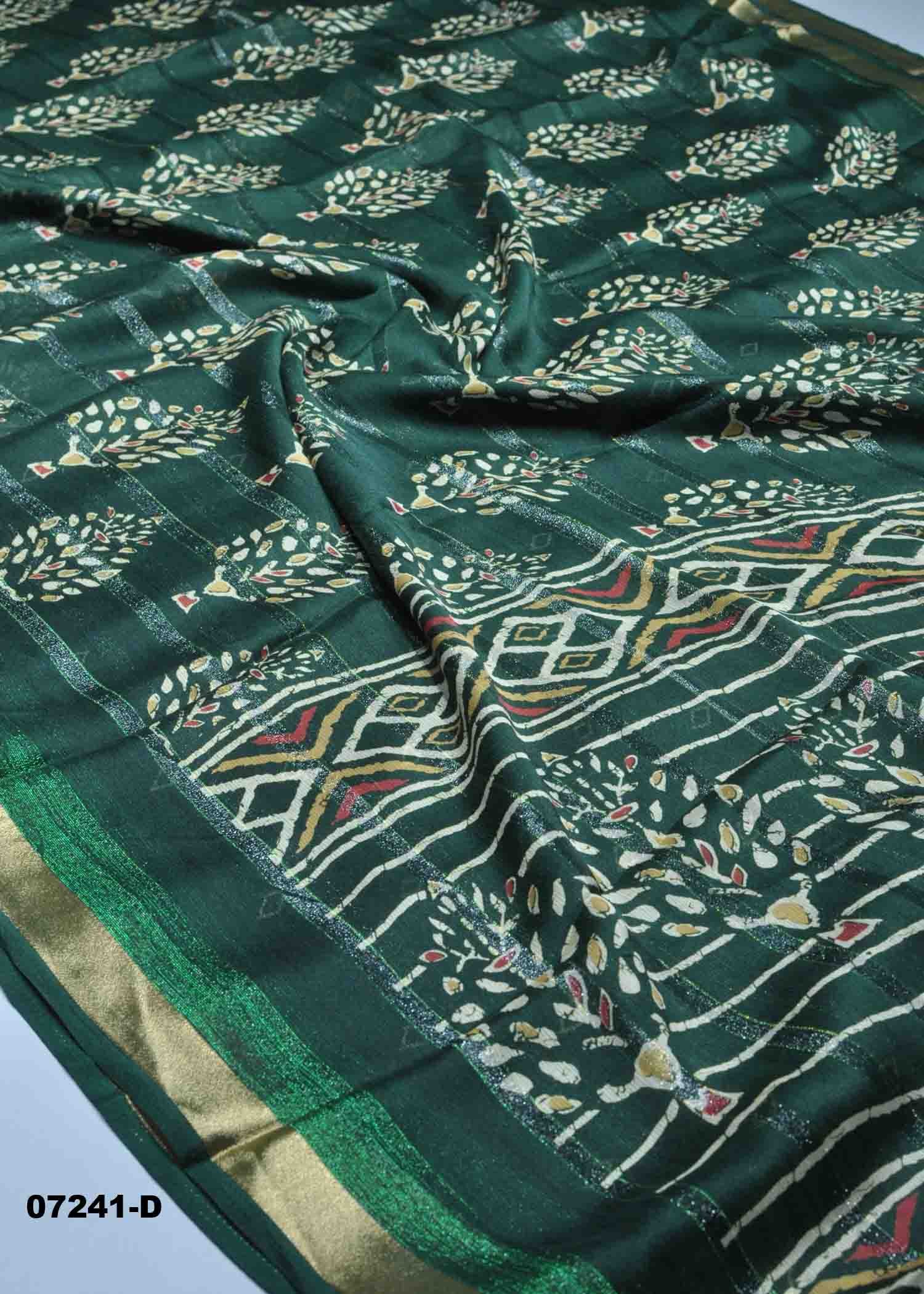 Pallavi - 07241-D Green Color Trendy Chiffon Saree CM1430056 (RR1B)