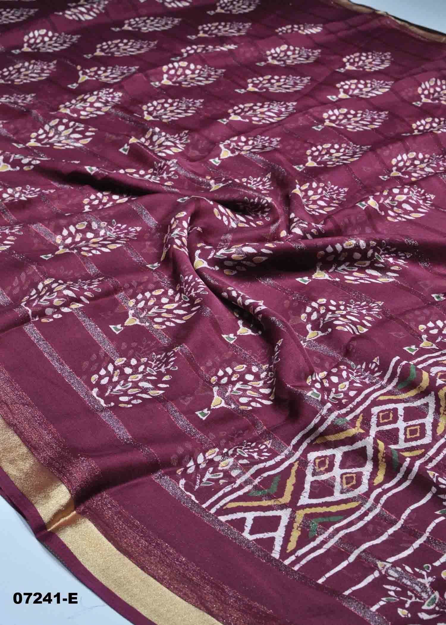 Pallavi - 07241-E Purple Color Trendy Chiffon Saree CM1430056 (RR1B)