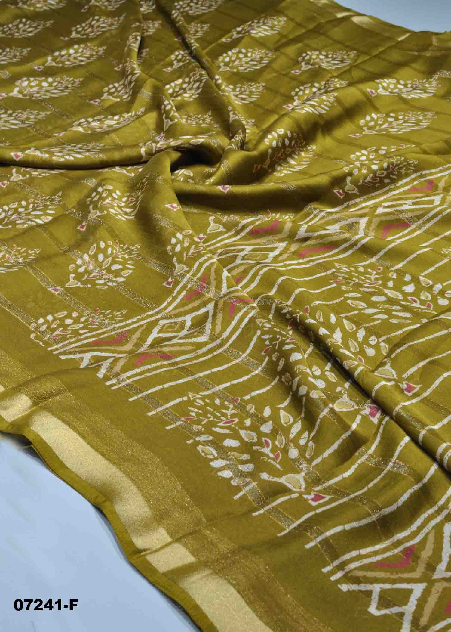 Pallavi - 07241-F Green Color Trendy Chiffon Saree CM1430056 (RR1B)