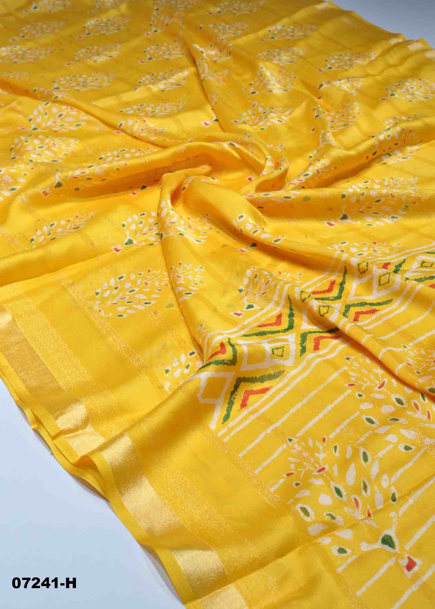 Pallavi - 07241-H Yellow Color Trendy Chiffon Saree CM1430056 (RR1B)