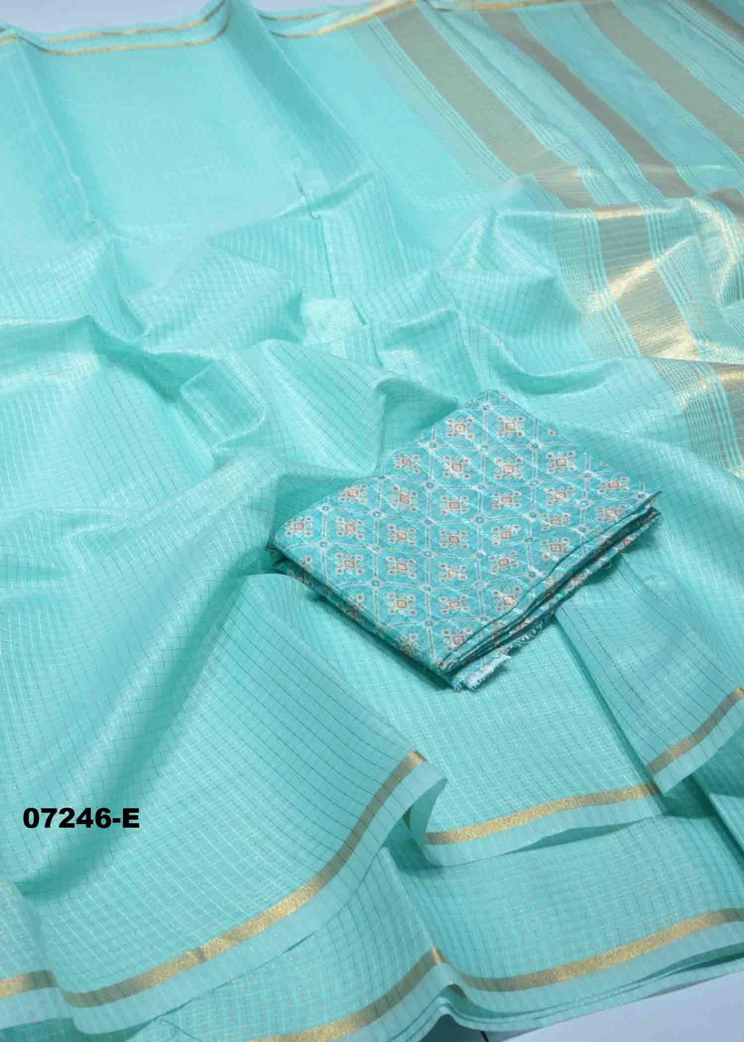 Chandrika - 07246-E Cyan Color Trendy Fancy Cotton Saree CM1427143 (RR1D)