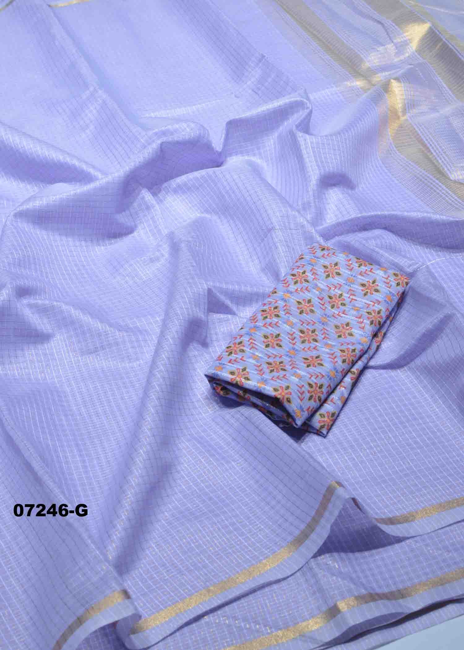 Chandrika - 07246-G Lavender Color Trendy Fancy Cotton Saree CM1427143 (RR1D)