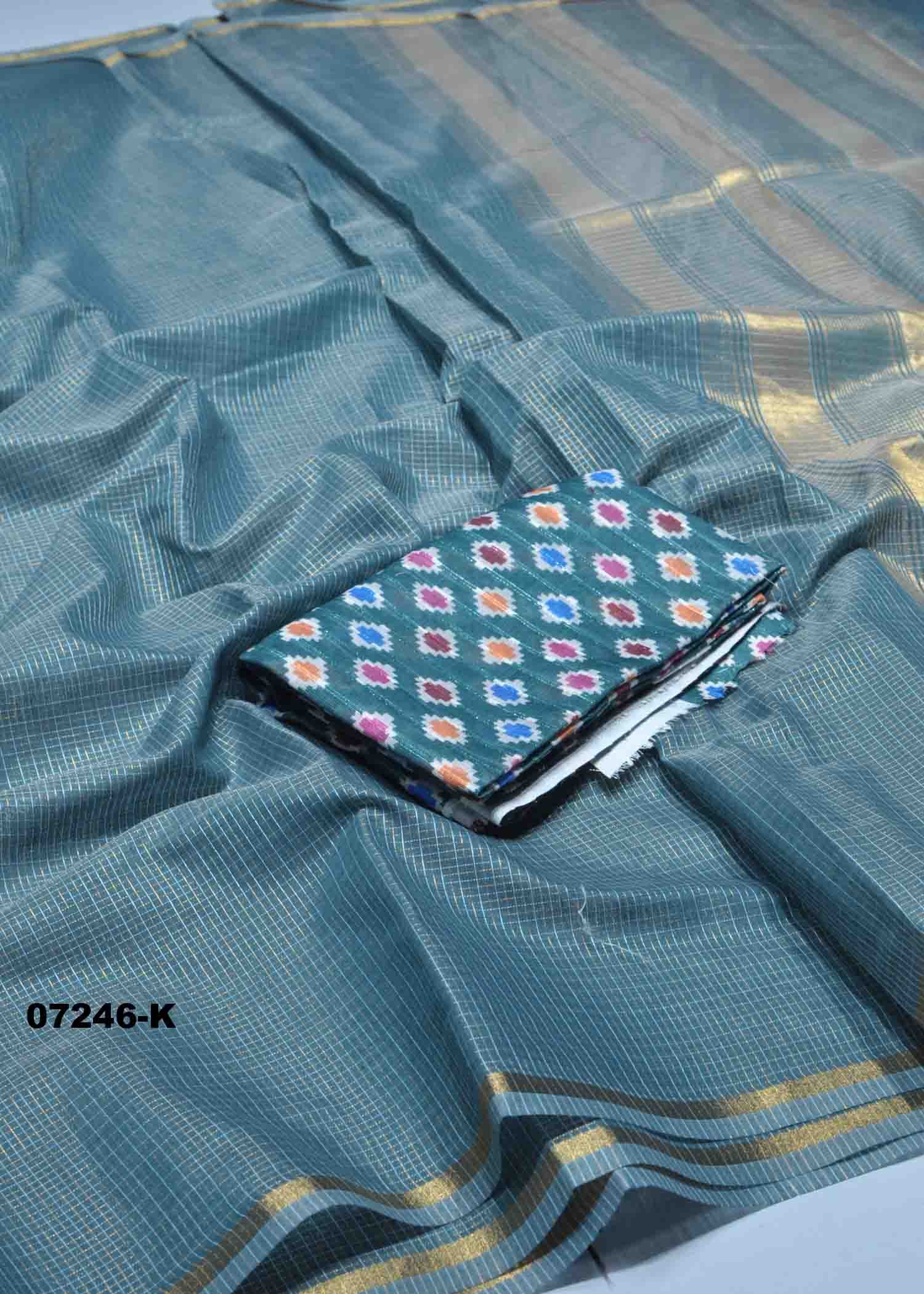 Chandrika - 07246-K Greyish-green Color Trendy Fancy Cotton Saree CM1427143 (RR1D)