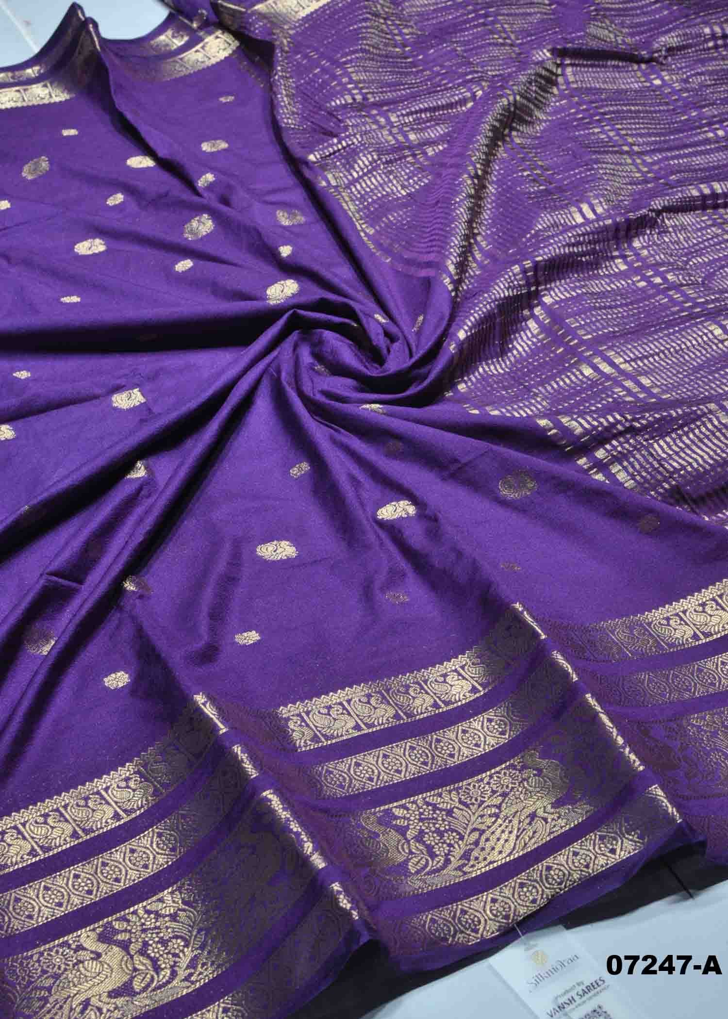 Samiksha - 07247-A Violet Color Traditional Wear Crepe Silk Saree CM1443758 (RR1B)