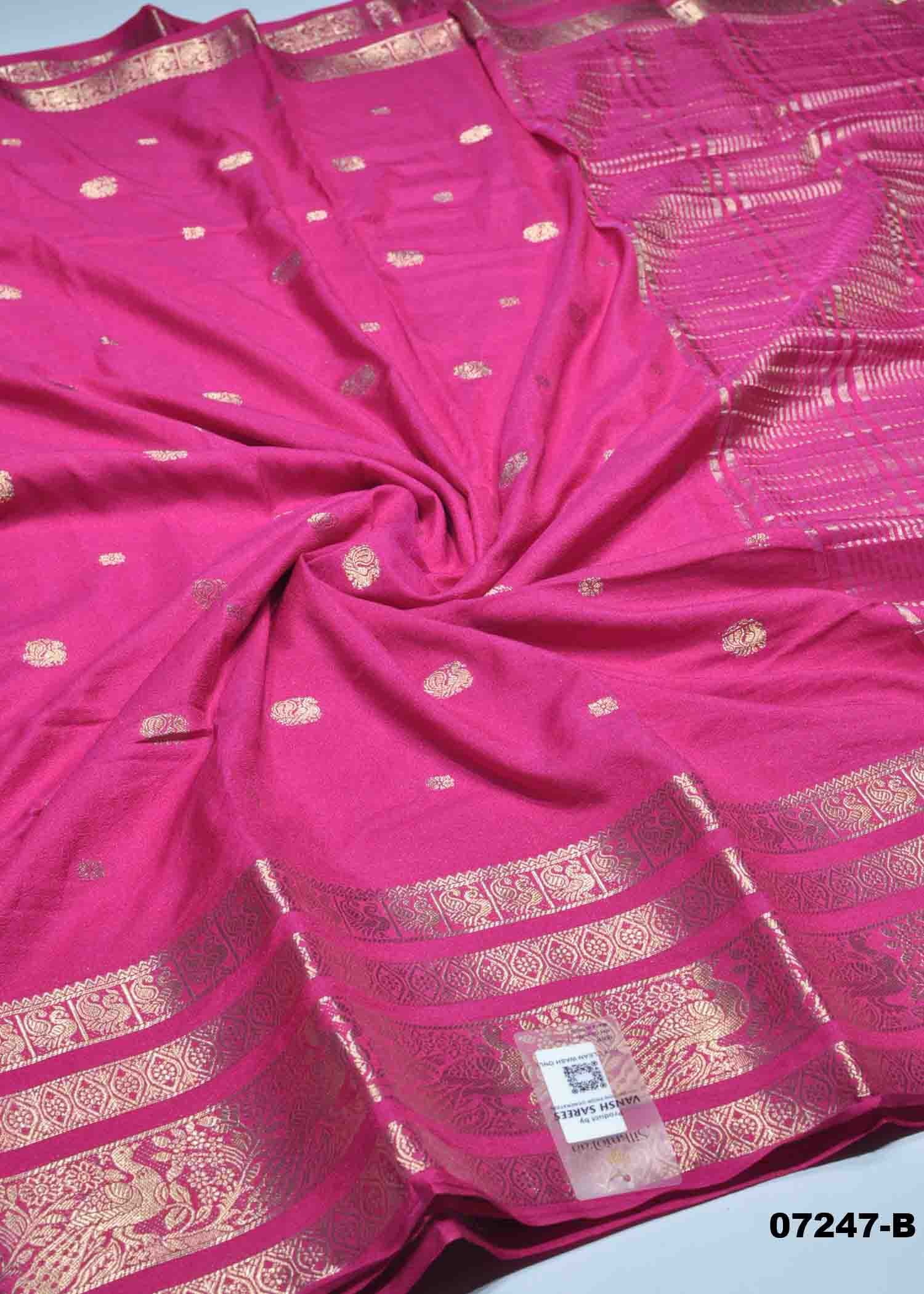 Samiksha - 07247-B Pink Color Traditional Wear Crepe Silk Saree CM1443758 (RR1B)