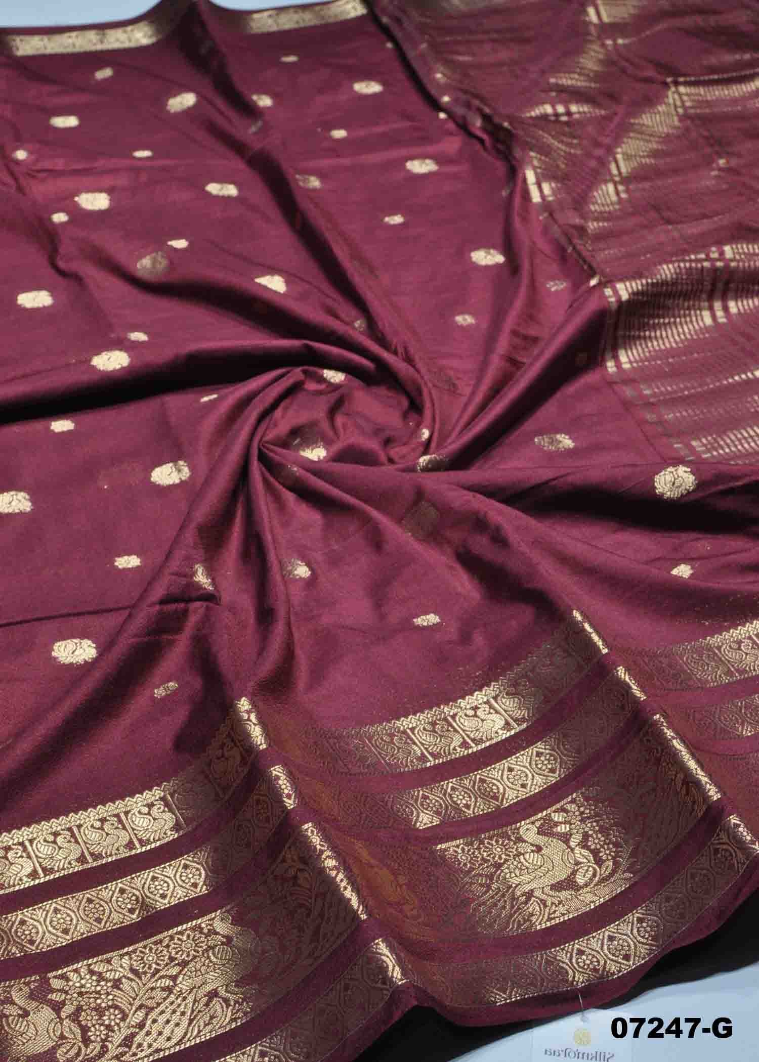 Samiksha - 07247-G Maroon Color Traditional Wear Crepe Silk Saree CM1443758 (RR1B)