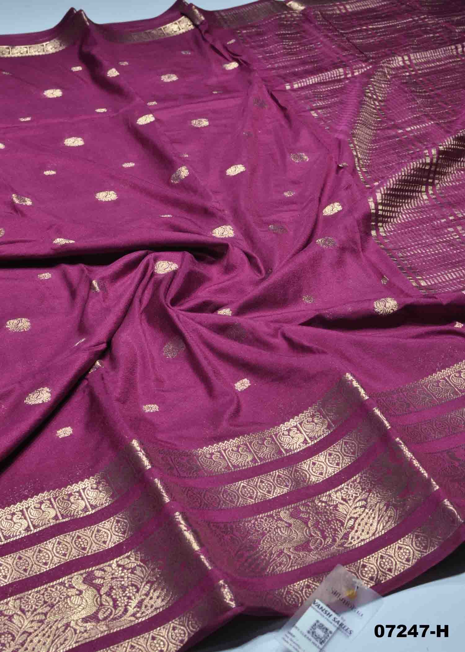 Samiksha - 07247-H Purple Color Traditional Wear Crepe Silk Saree CM1443758 (RR1B)