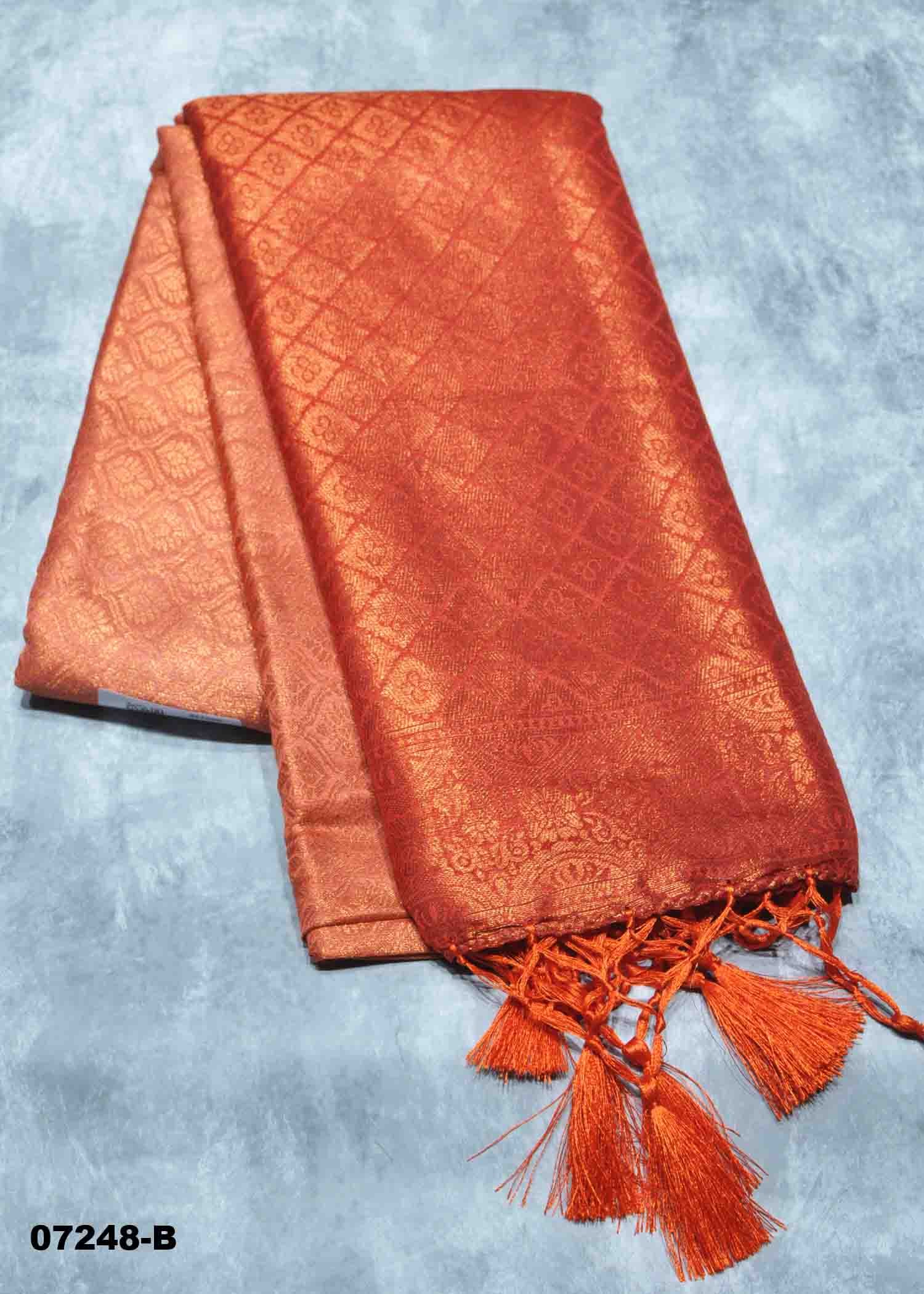 Ashmitha - 07248-B Peach Color Traditional Wear Soft Silk Saree CM1441928 (RR1D)