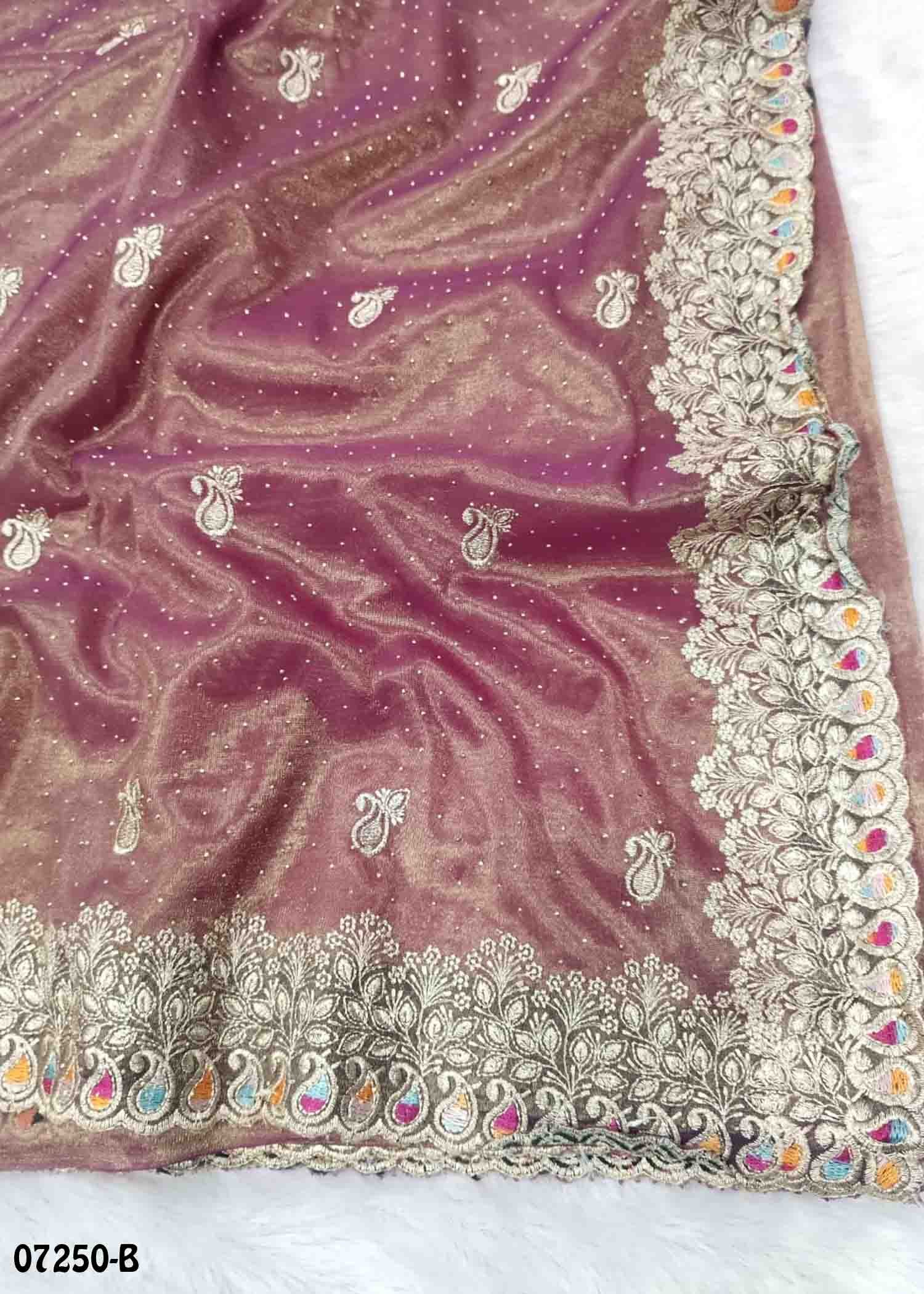 Aaradhana - 07250-B OnionPink Color Excellent Netted Saree CM1444198 (RR2D)