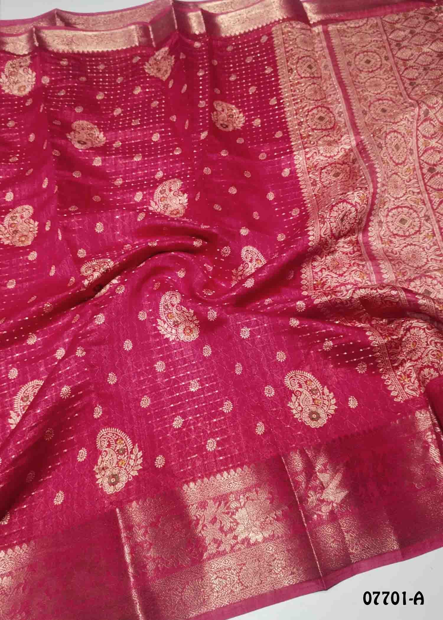Vidhya - 07701-A Pink Color Trendy Fancy Cotton Saree CM148269 (LR2B)