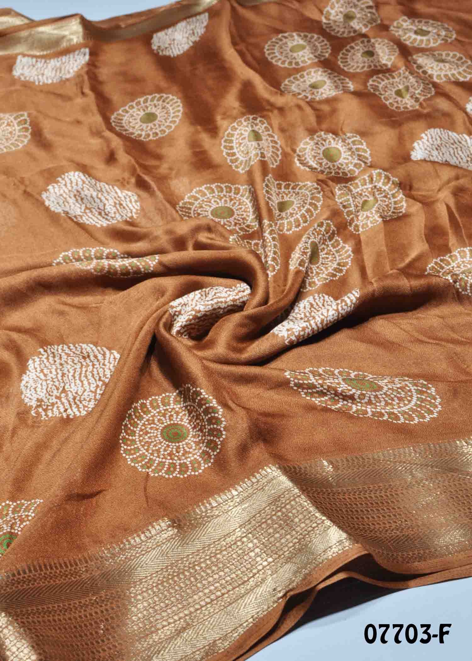 Anitha - 07702- F Mustared Color Trendy Moss Chiffon Saree CM1421967 (LR2B)