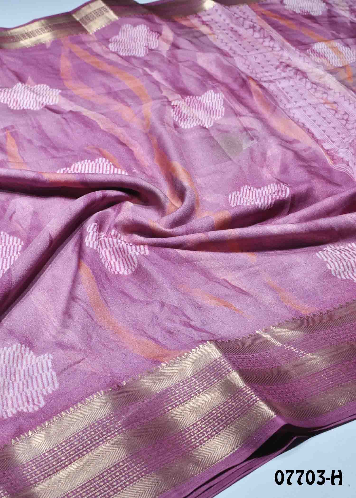 Anitha - 07702- H Purple Color Trendy Moss Chiffon Saree CM1421967 (LR2B)