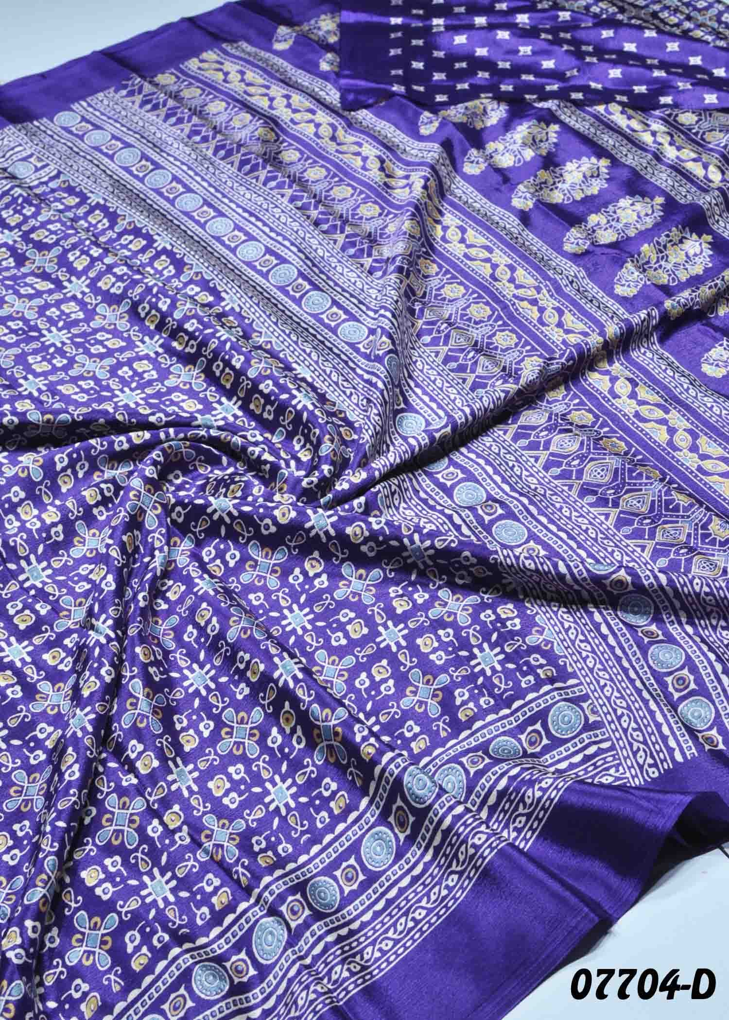 Akila - 07704-D Violet Color Trendy Crepe Saree CM1426673 (LR4B)