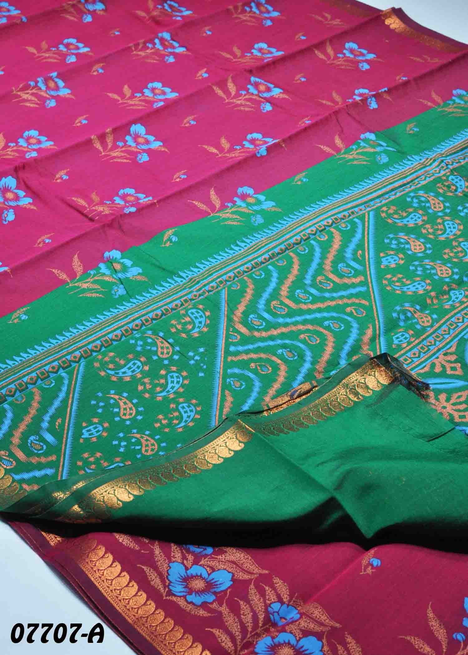 Lekha - 07707-A Pink Color Traditional Silk Cotton Saree CM1432376 (RR2B)