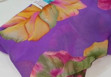 Thendral - 06400-A Violet Color Georgette Saree CM1430794