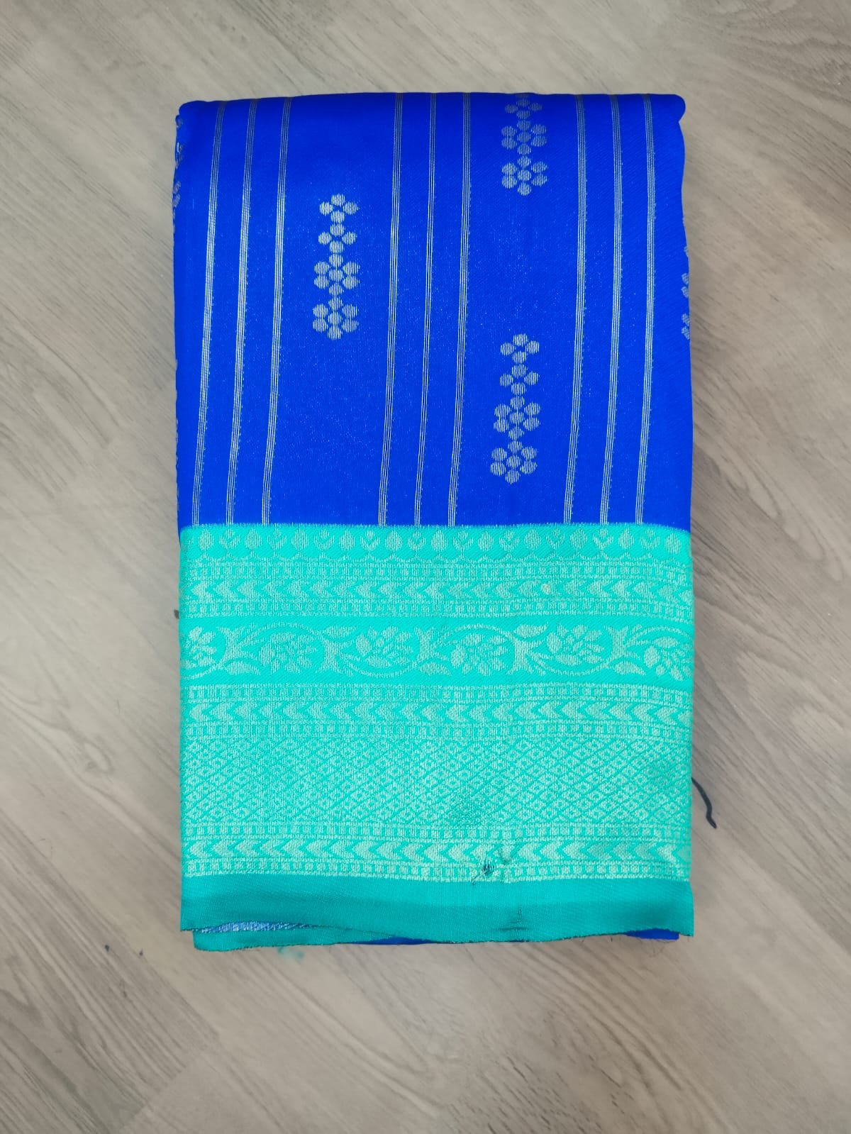 Kruba - 07500-B Blue Color Fancy Banaras saree CM1434492