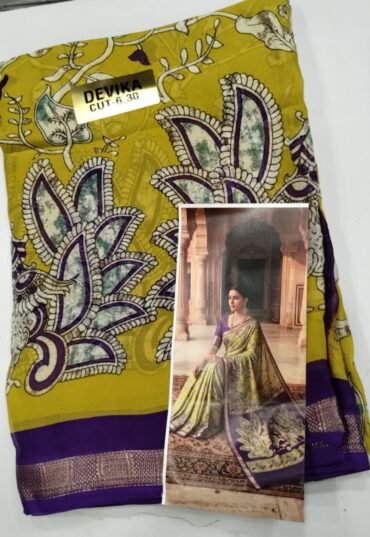 Devika - 07530-A Green Color Chiffon Saree CM1432402