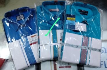 Thamil 1095-A blue colour dhoti shirt CM1431955