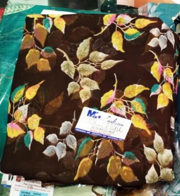 Thendral 07330-A Brown colour arca border synthetic saree CM1416585