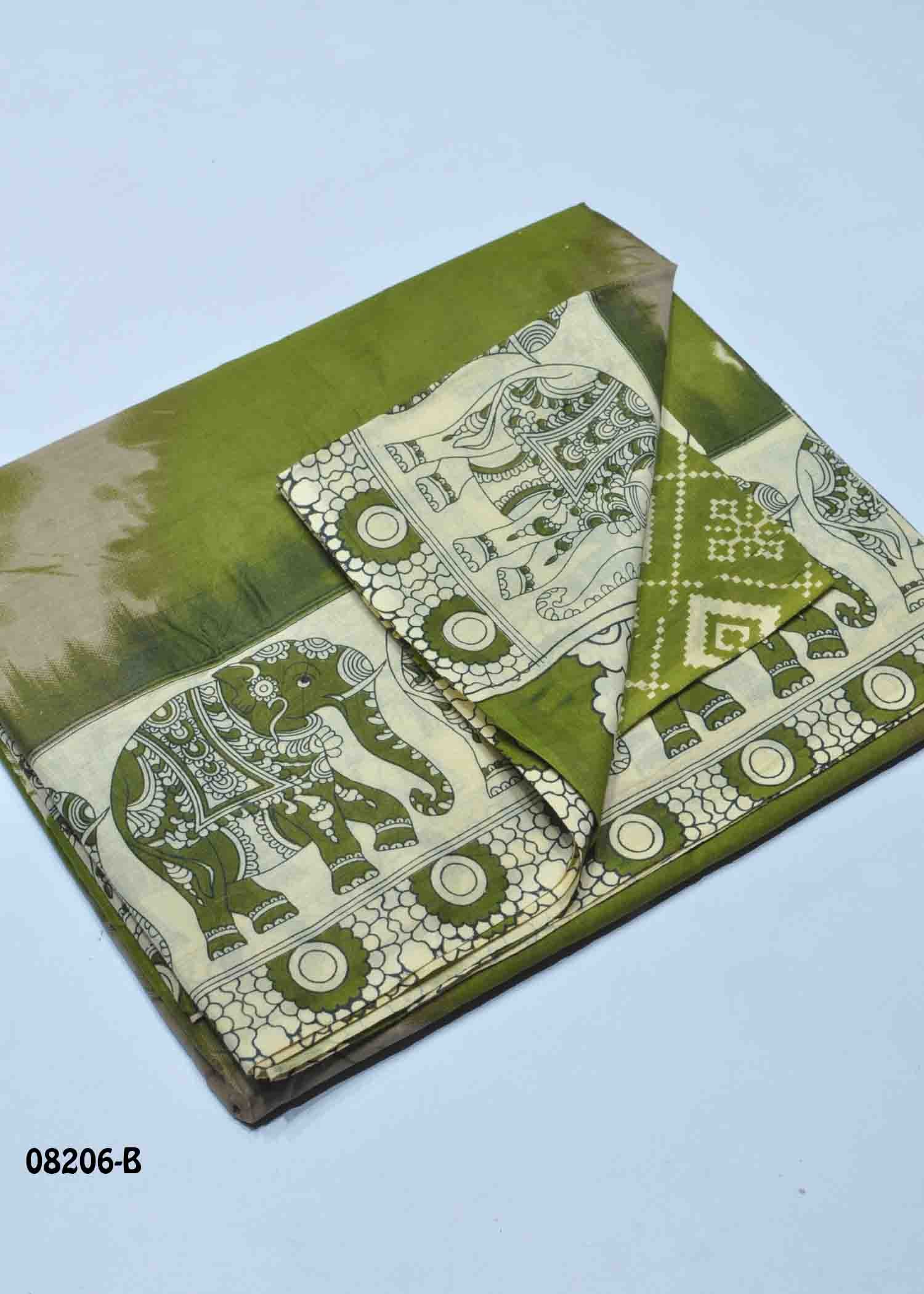 Tanya - 08206-B Green Color Excellent Pure Cotton Saree CM1448179 (LR1D)