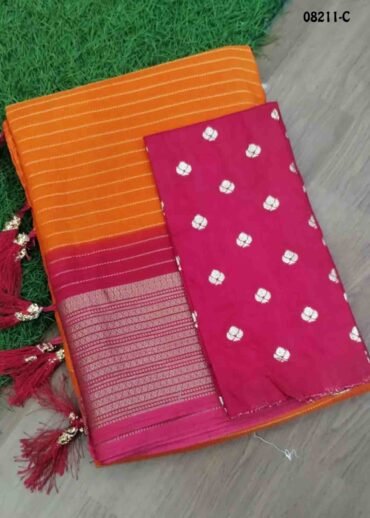 Athira - 08211-C  Orange Color Trendy Moss Chiffon Saree CM1444011 (LR1B)