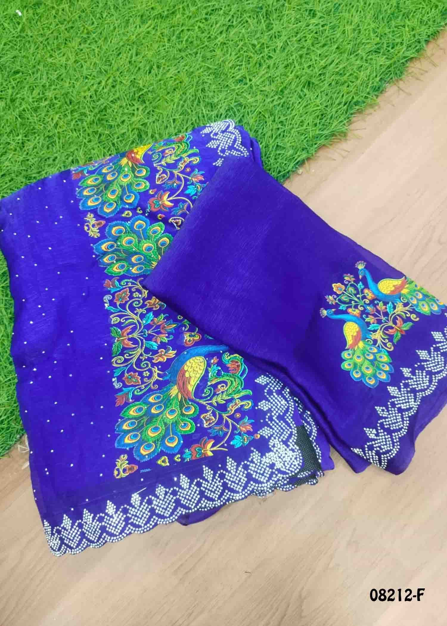 Mayuri - 08212-F InkBlue Color Excellent Space Silk Saree CM1438215 (LR1B)
