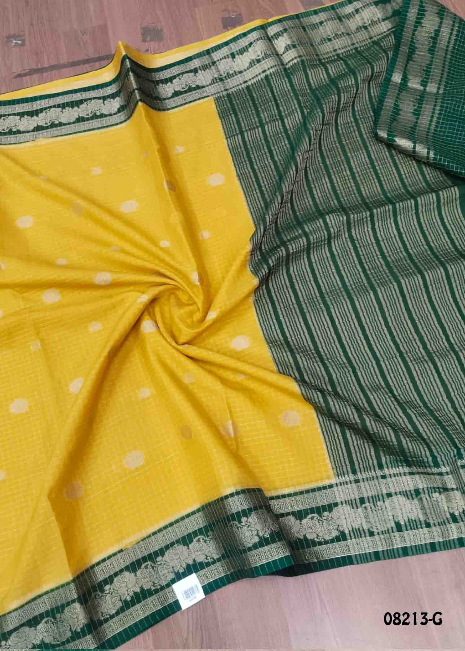 Subathra - 08213-G Yellow Color Traditional Chanderi Silk Saree CM1443671 (LR1B)
