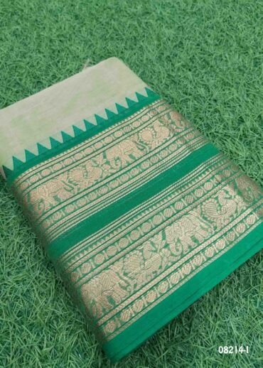 Meenakshi - 08214-I  LightGreen Color Traditional Excellent Chettinad Cotton Saree CM1450257 (LR1B)