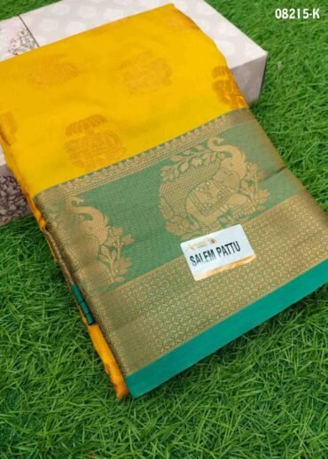 Samundy - 08216-K  Yellow Color Traditional Lichi Silk Saree CM1447916 (LR2C)