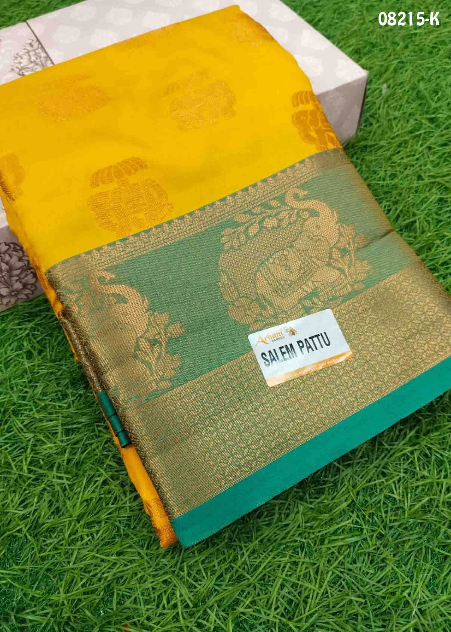 Samundy - 08216-K Yellow Color Traditional Lichi Silk Saree CM1447916 (LR2C)