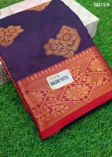 Samundy - 08216-N  DarkPurple Color Traditional Lichi Silk Saree CM1447916 (LR2C)