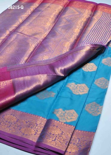 Samundy - 08216-Q  SkyBlue Color Traditional Lichi Silk Saree CM1447916 (LR2C)