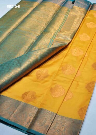 Samundy - 08216-R  Yellow Color Traditional Lichi Silk Saree CM1447916 (LR2C)