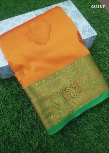 Samundy - 08215-T  Yellow Color Traditional Lichi Silk Saree CM1447916 (LR2C)