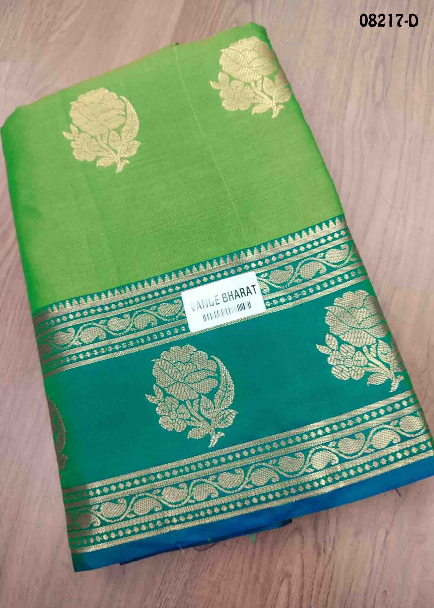 Triniti - 08217-D Green Color Traditional Chanderi Cotton Silk Saree CM1452514 (LR2C)