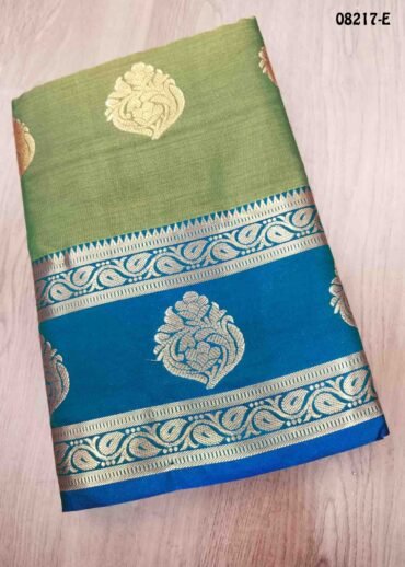 Triniti - 08217-E  ArmyGreen Color Traditional Chanderi Cotton Silk Saree CM1452514 (LR2C)