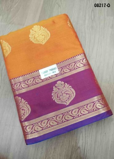 Triniti - 08217-O  Orange Color Traditional Chanderi Cotton Silk Saree CM1452514 (LR2C)