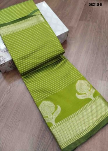 Aaradhana - 08218-B OliveGreen Color Traditional Chanderi Silk Saree CM1436251 (LR2B)