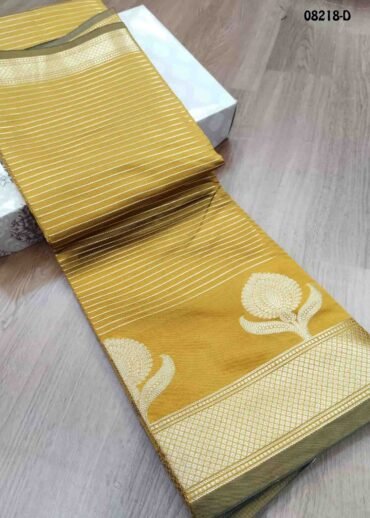 Aaradhana - 08218-D Mustard Color Traditional Chanderi Silk Saree CM1436251 (LR2B)